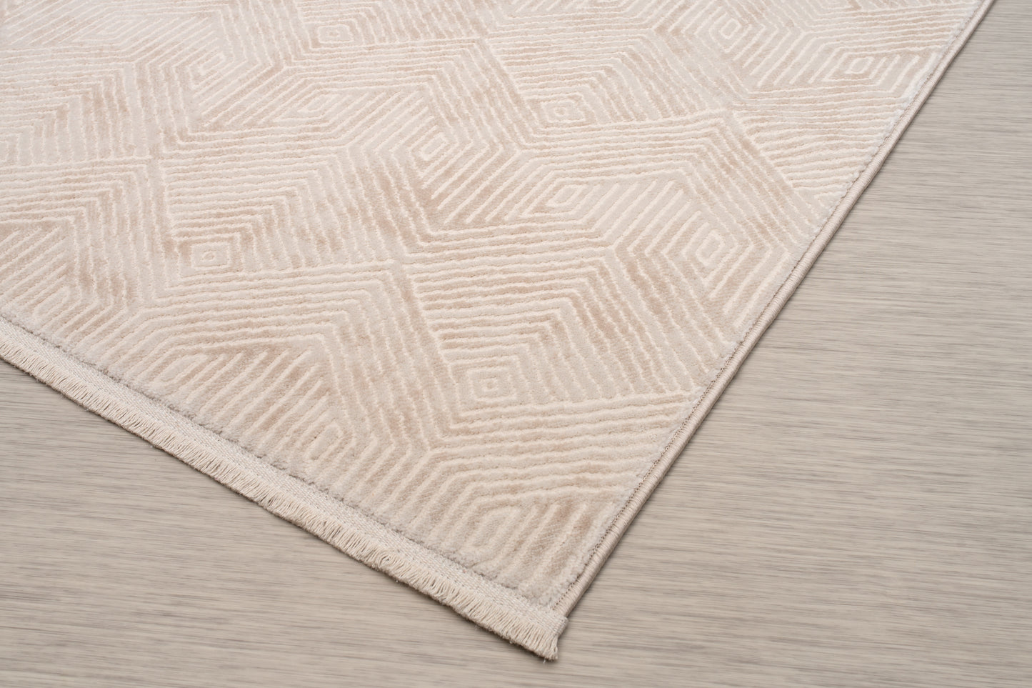 Ladole Rugs Geometric Pattern Room Decor Indoor Area Rug - Amazing Soft Premium Carpet for Living Room, Bedroom, Dining Room, Kitchen, and Office - Cream