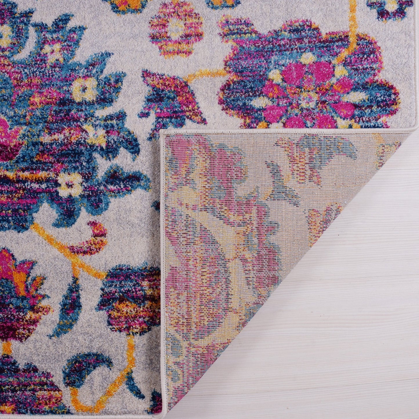 Johanna Floral Blotanical Persian Pattern Beautiful Soft Mat Carpet in Multicolor