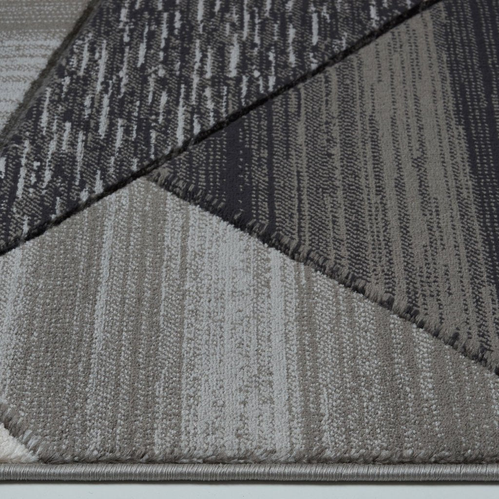 Rugs Aberdene Black Grey Mat 2' x 3'3"(60cm x 100cm)