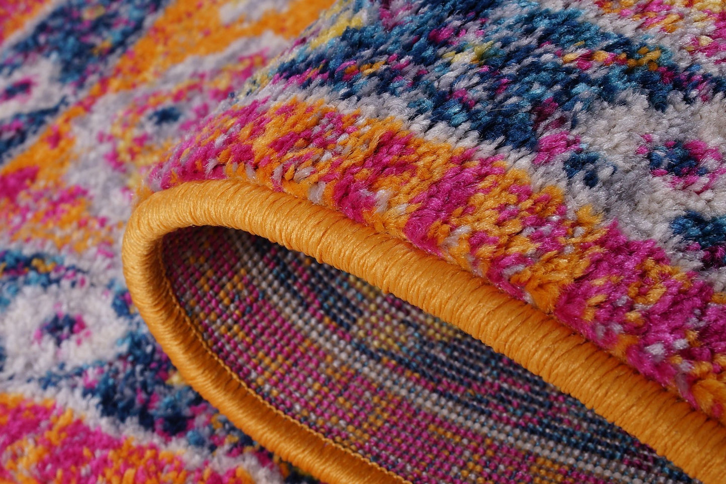 Topaz Traditional Design Innovative Comfortable European Mat Carpet in Orange Pink